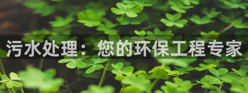 彩名堂幸运飞船计划：污水处理：您的环