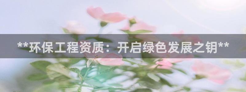 彩名堂人工计划怎么找不到下载了?：**环保工程资质：开启绿色发展之钥**